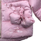 River Island Kids Puffer Jacket Pink with Bows Hooded Outerwear