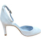 Ellyia Court Heels Size 4 Women's Ice Blue Fine Suede Classic Style