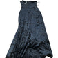 Velvet Maxi Dress UK Size 8 Women's Sleeveless Ruched Black Evening