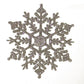 Silver Pendant Snowflake Christmas Tree Decorations 12 Pack