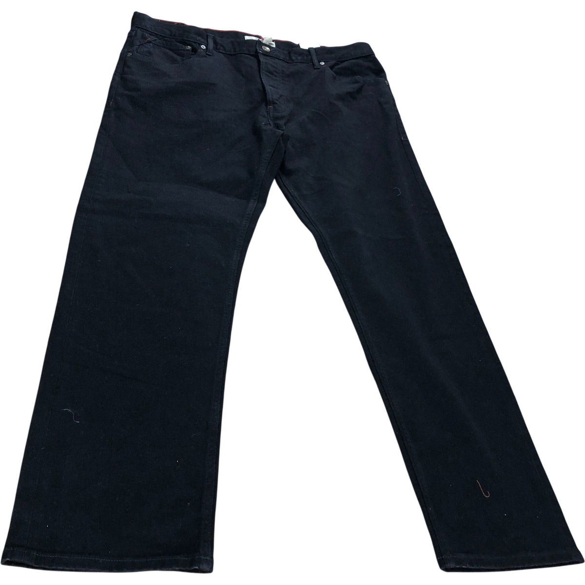 Harwood Straight Jeans 40R Men's Pure Black Cotton Stretch