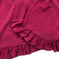 River Island Ruffled Sleeve Top Size 14 Women's Red Cotton Casual Blouse