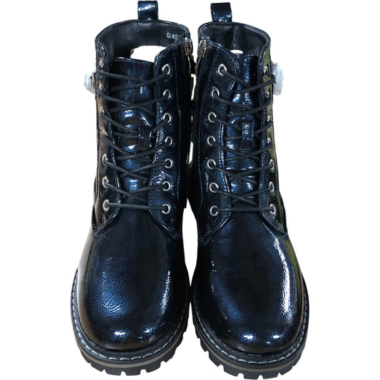 Lunar Dark Blue Ankle Boots UK5 Women's Stylish Lace Up Zip Comfortable Footwear