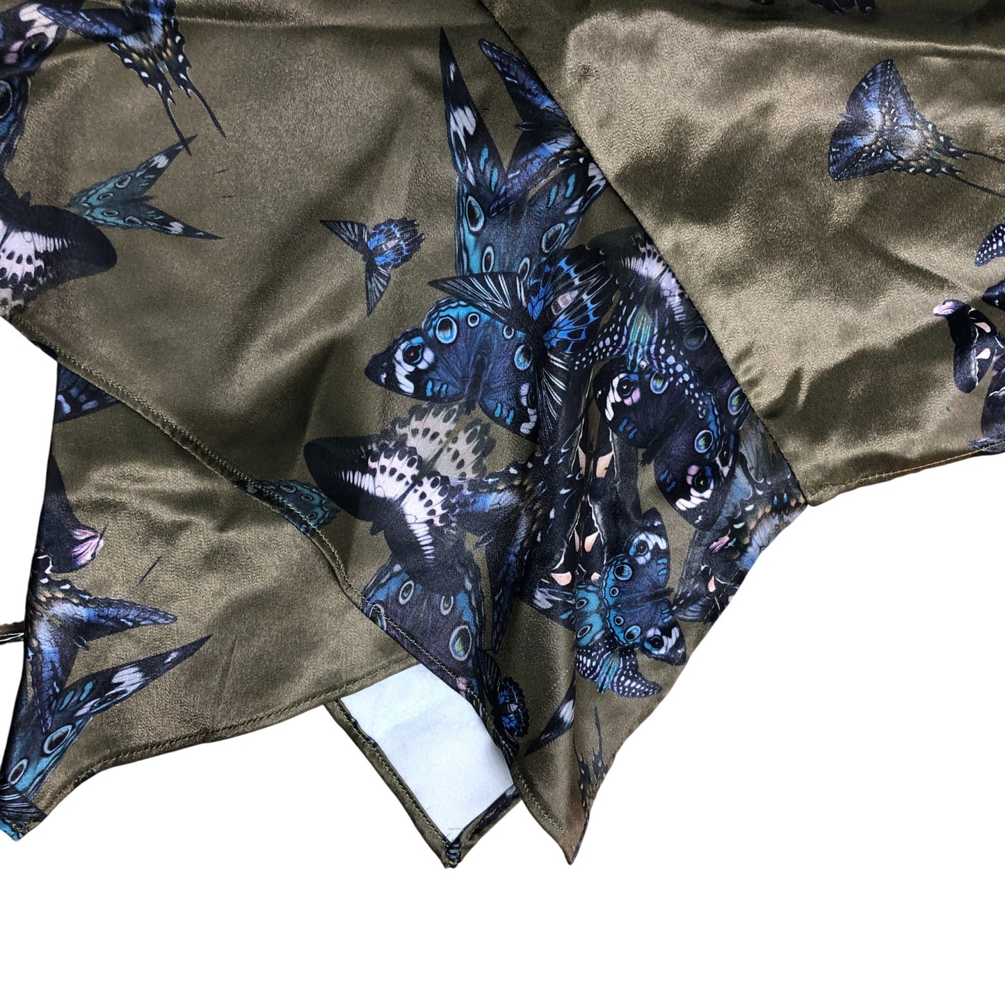 AllSaints Khaki Green Butterfly Dress UK11-12 Girls Floral Patterned