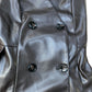 River Island Studio Brown Faux Leather Double Breasted Vest Size UK12 Women's