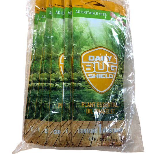 Daily Bug Shield Adjustable Size Mosquito Repellent Wristband Pack of 10