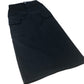 Black Cargo Midi Skirt Women's Cotton Blend Casual Chic UK8