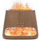 SALKING Salt Lamp & Flame Essential Oil Diffuser Aroma Dark Wooden