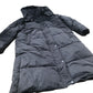 Puffer Jacket Women's Long Hooded Winter Coat Black UK 16-18