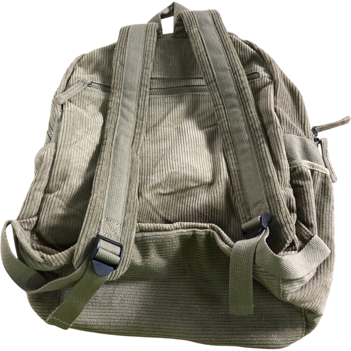 Beige Corduroy Backpack