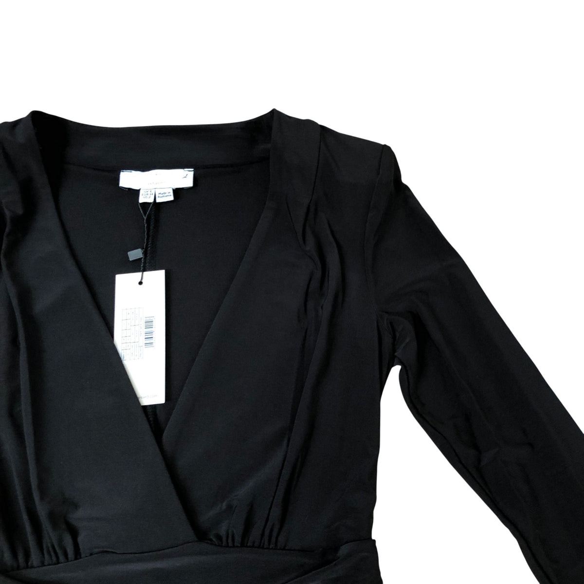 Black Harlow Dress Women's Long Sleeve Wrap Style Black Size 6