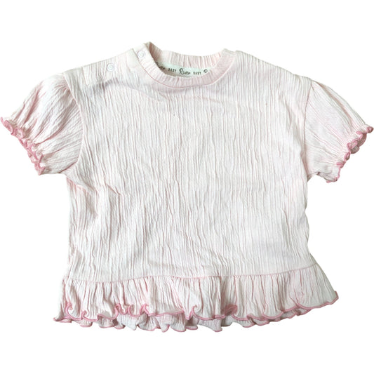Baby River Island Pink Ruffle Sleeve Top 3 Months
