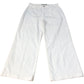 Baukjen Wide Leg Trousers Women's White Organic Cotton Blend Casual Size 10