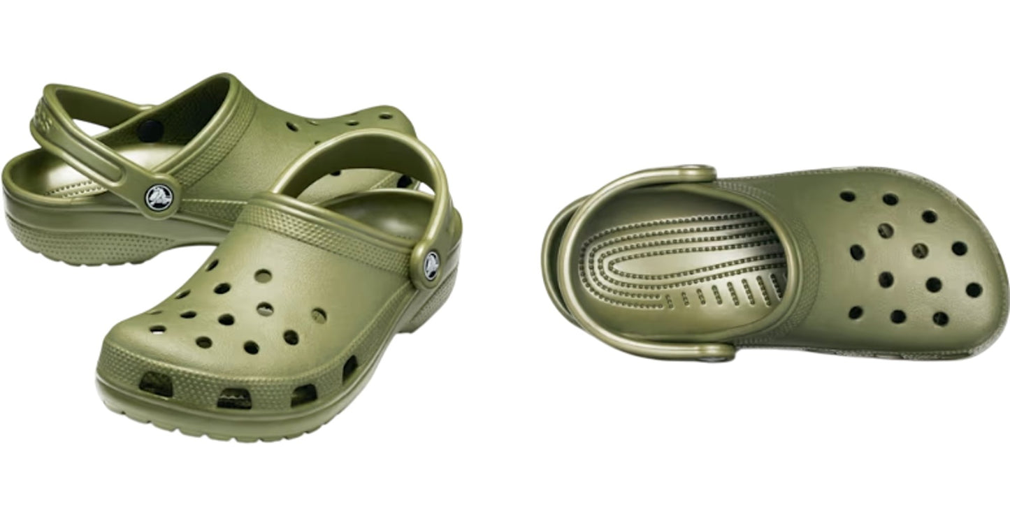 CROCS Classic Clogs Size 9M/10W Green Unisex Lightweight Comfortable Sandals