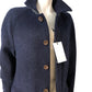 Barbour Men's Wool Overcoat Size M Navy Stylish Warm Button Front