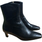 Alohas Ankle Boots UK6 Women's Pointed Toe Heeled Black Leather Size 39