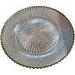 Elegant Glass Serving Platter With Gold Trim Decorative Tableware 13"