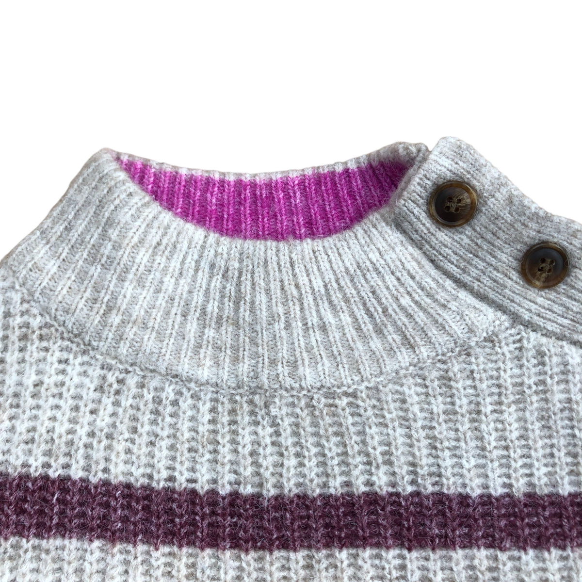 Striped Sweater Women's Colourful Knitted Long Sleeve High Neck