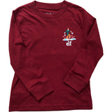 Kids Long Sleeve T-Shirt 5-6 Years Red Elf 'Son of a Nutcracker' Design Top