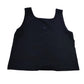 River Island Black Crop Top Girls 13-14Y Ribbed Cotton Sleeveless Casual Wear