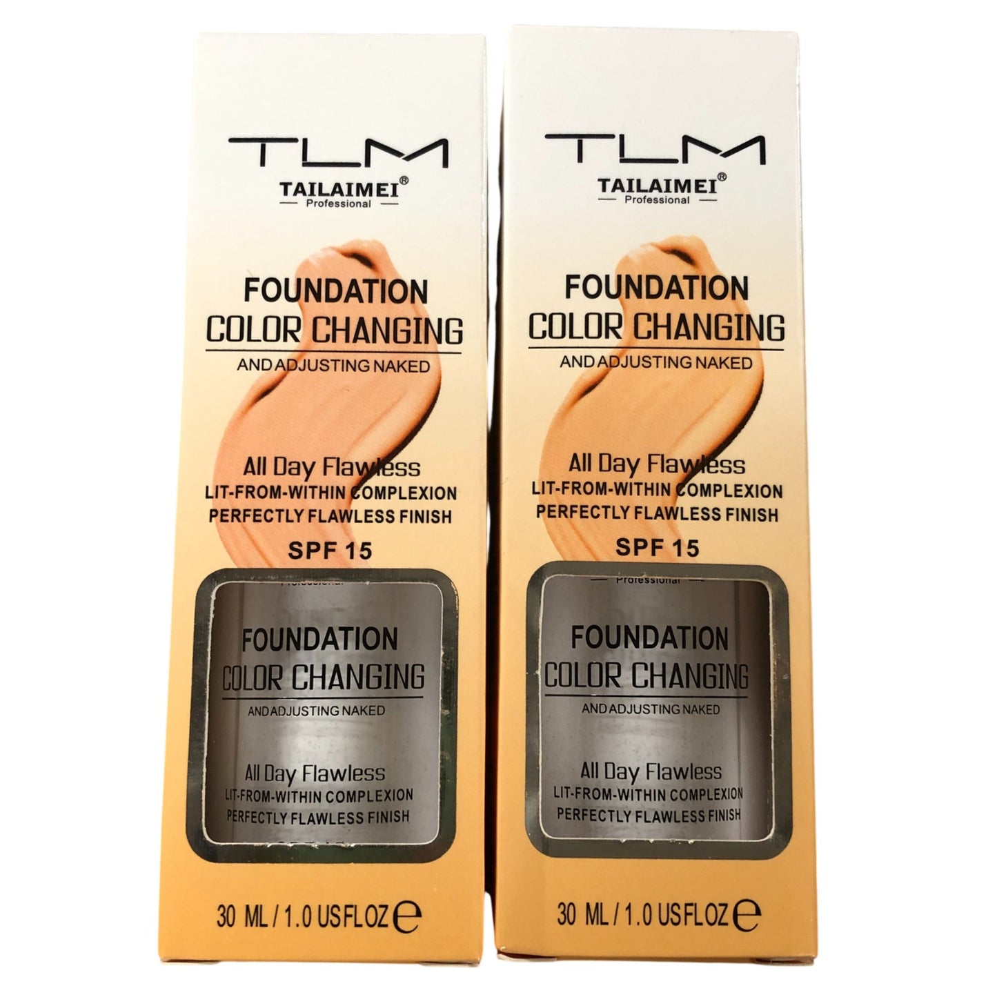 TLM Foundation Colour Changing 2 Pack SPF15 All Day Flawless Skin Care