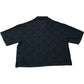 River Island Men’s Black Short Sleeve Shirt Size M Casual Patterned Top