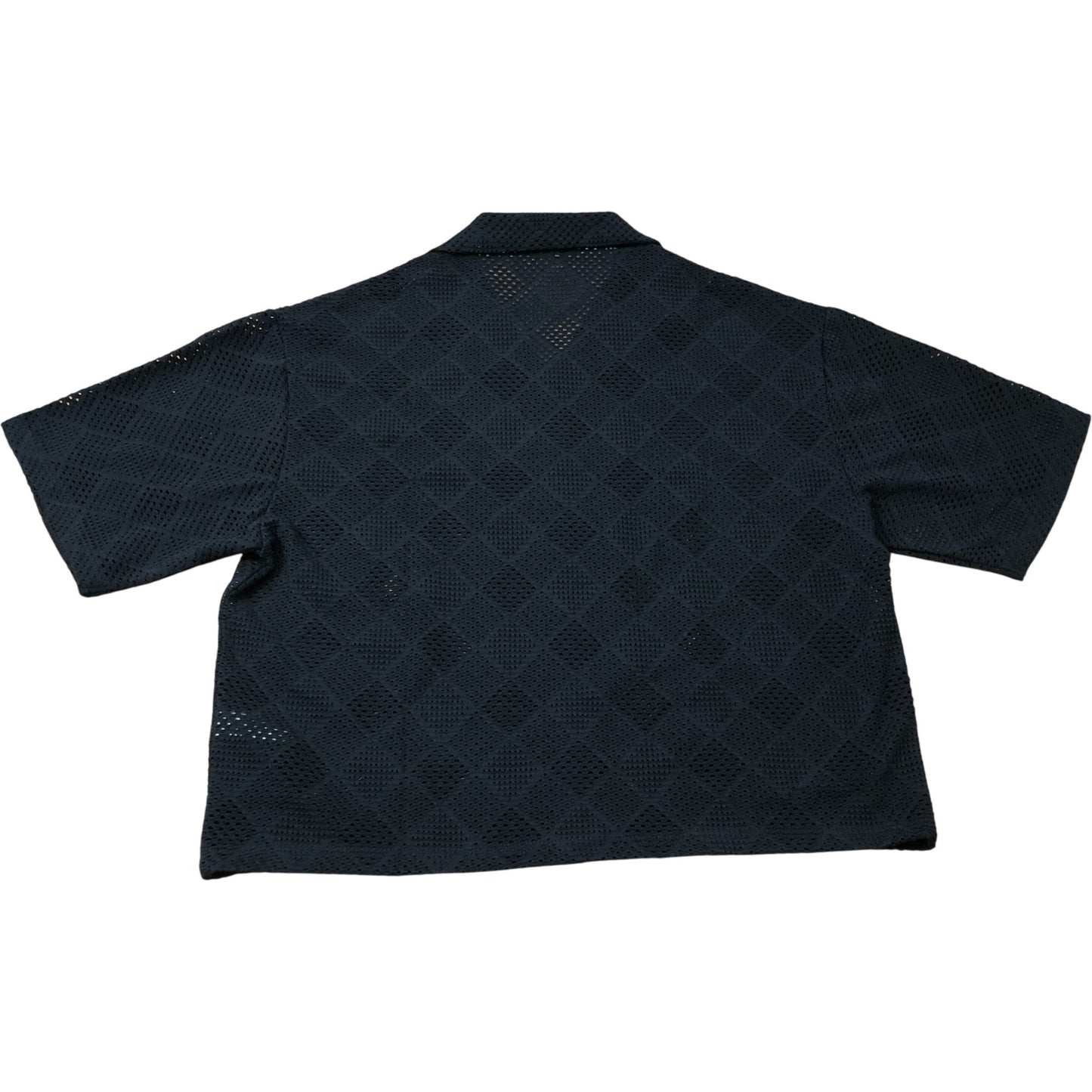 River Island Men’s Black Short Sleeve Shirt Size M Casual Patterned Top