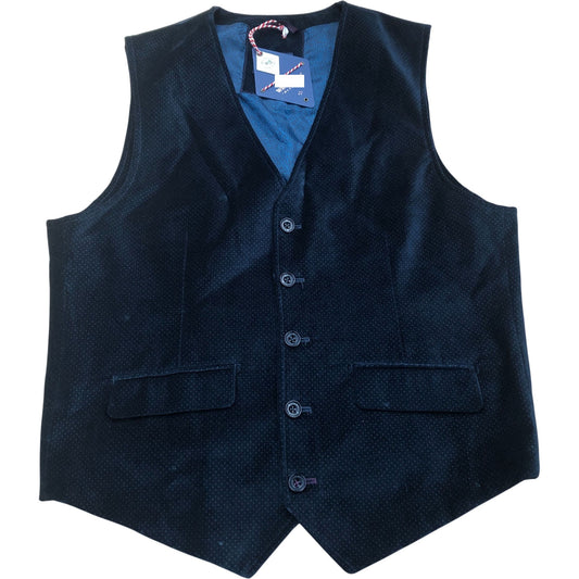 Waistcoat Size 40" Chest Men's Black Cotton Jacket Stylish Design Elegant