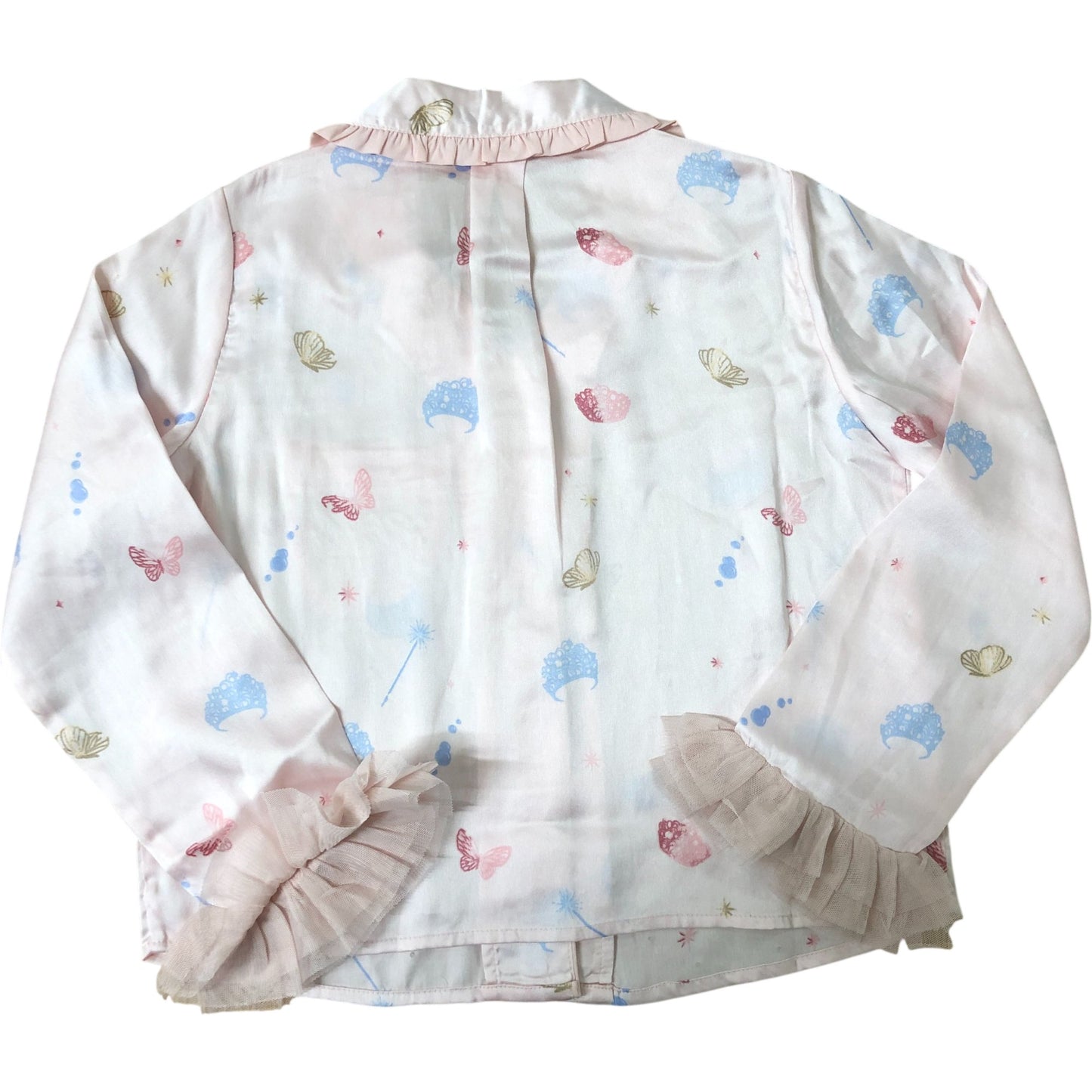 River Island Wicked Girls Nightwear Sleep Shirt 7-8 Years Pink Ruffled Cuffs