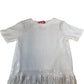 River Island UK8 Women's Sequin Fringe Dress White Party Evening Wear