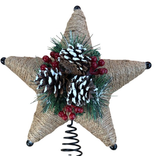 Rustic Twine Star Christmas Tree Topper Rustic Twine 12"