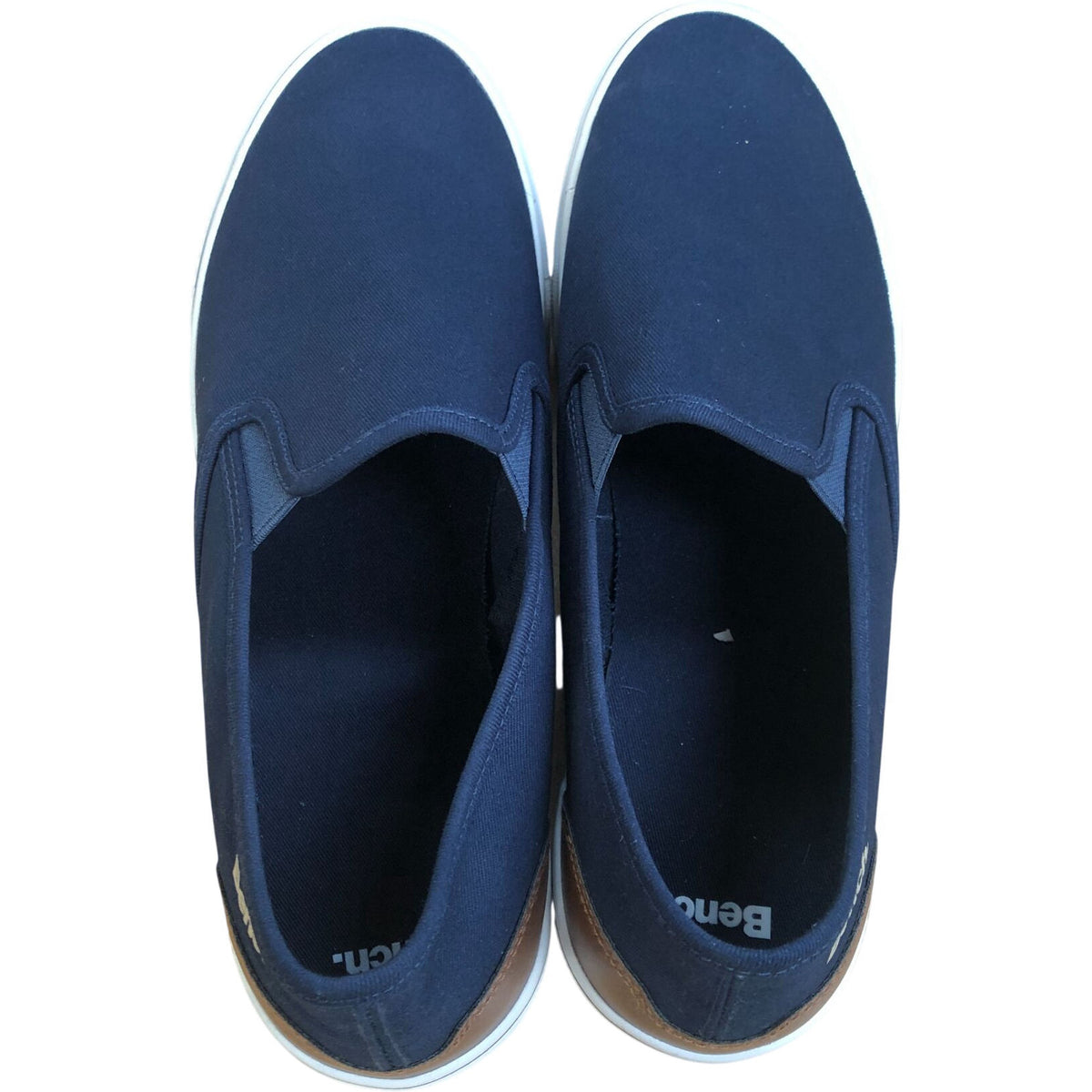 Bench Dalton Navy Slip On Shoes Canvas Sneakers Size 11