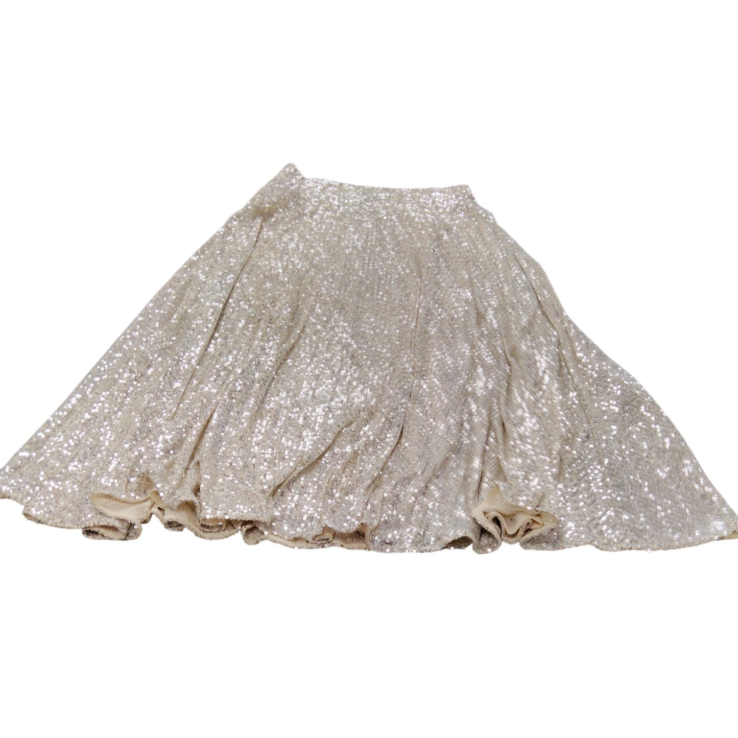 Stunning Sequin Skirt UK12 Women's Party Dress Elegant Gold Glitter Shine