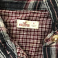 Checked Flannel Shirt XS Women's Long Sleeve Button Up Top