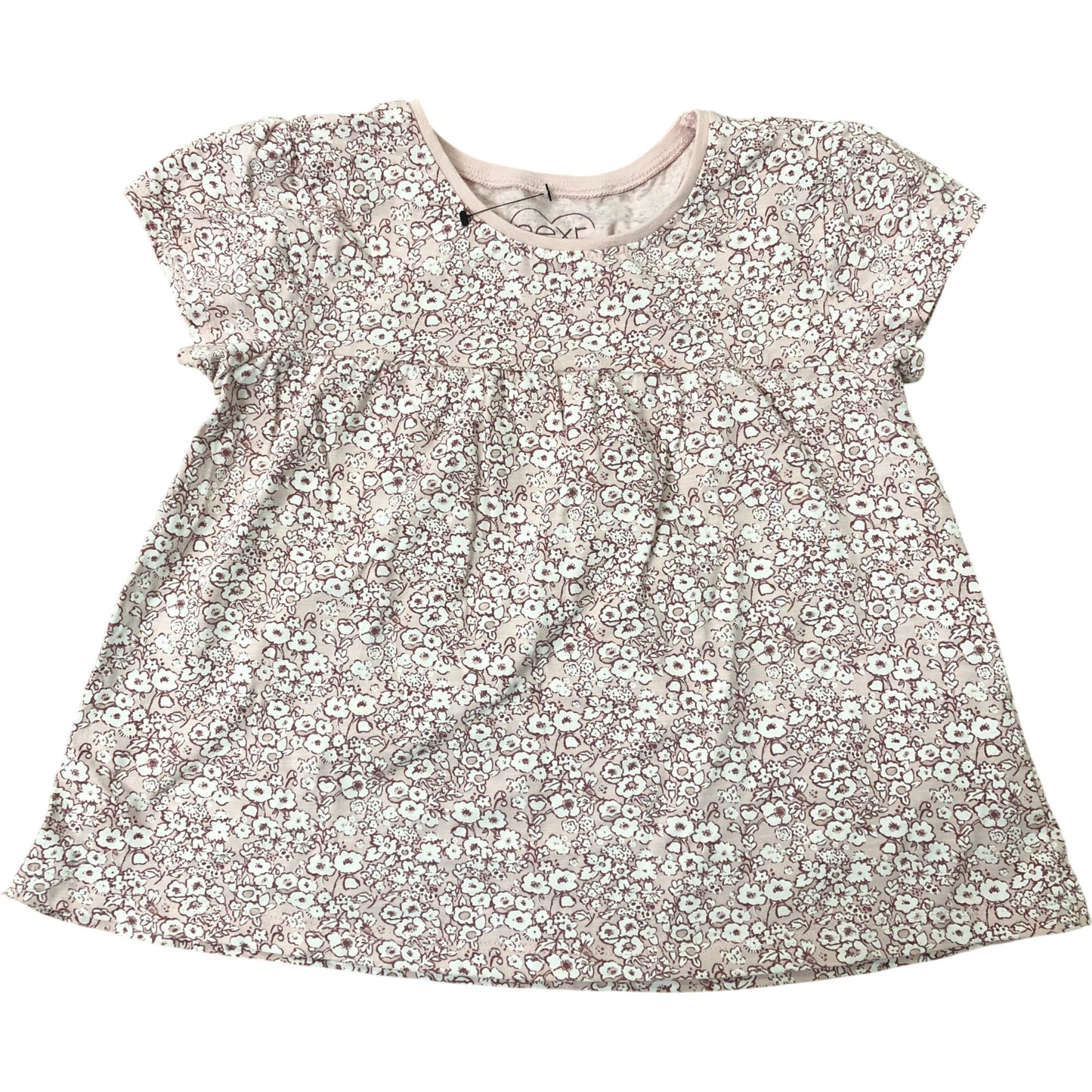 Girls Floral Pattern Top Size 5-6 Years Organic Cotton Pink