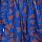Blue Long Sleeve Dress UK Size 10 Women's Floral Print Cotton