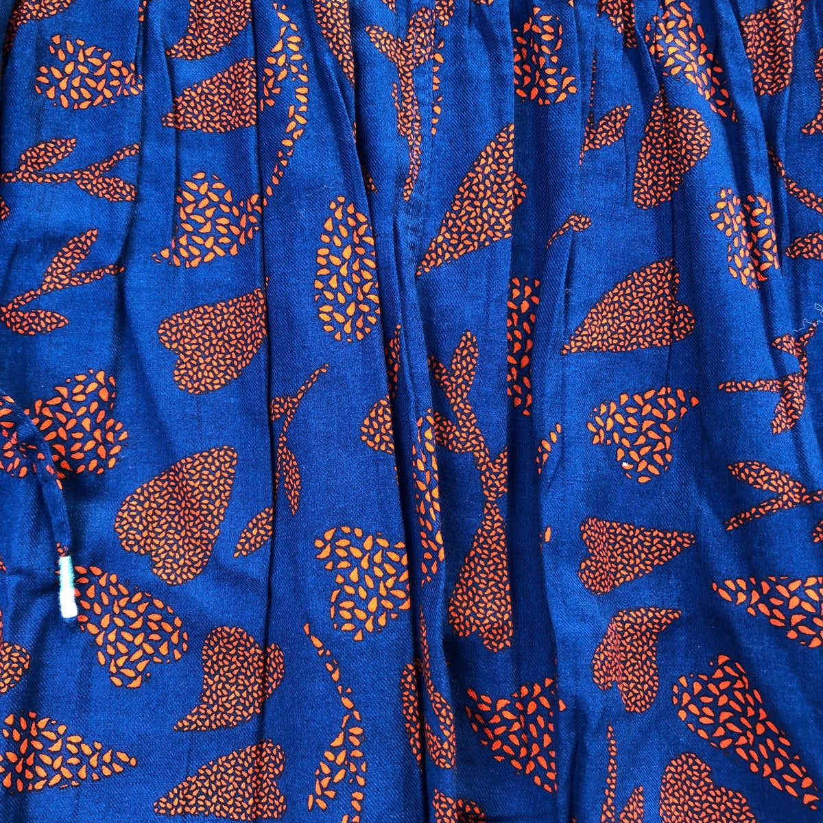 Blue Long Sleeve Dress UK Size 10 Women's Floral Print Cotton