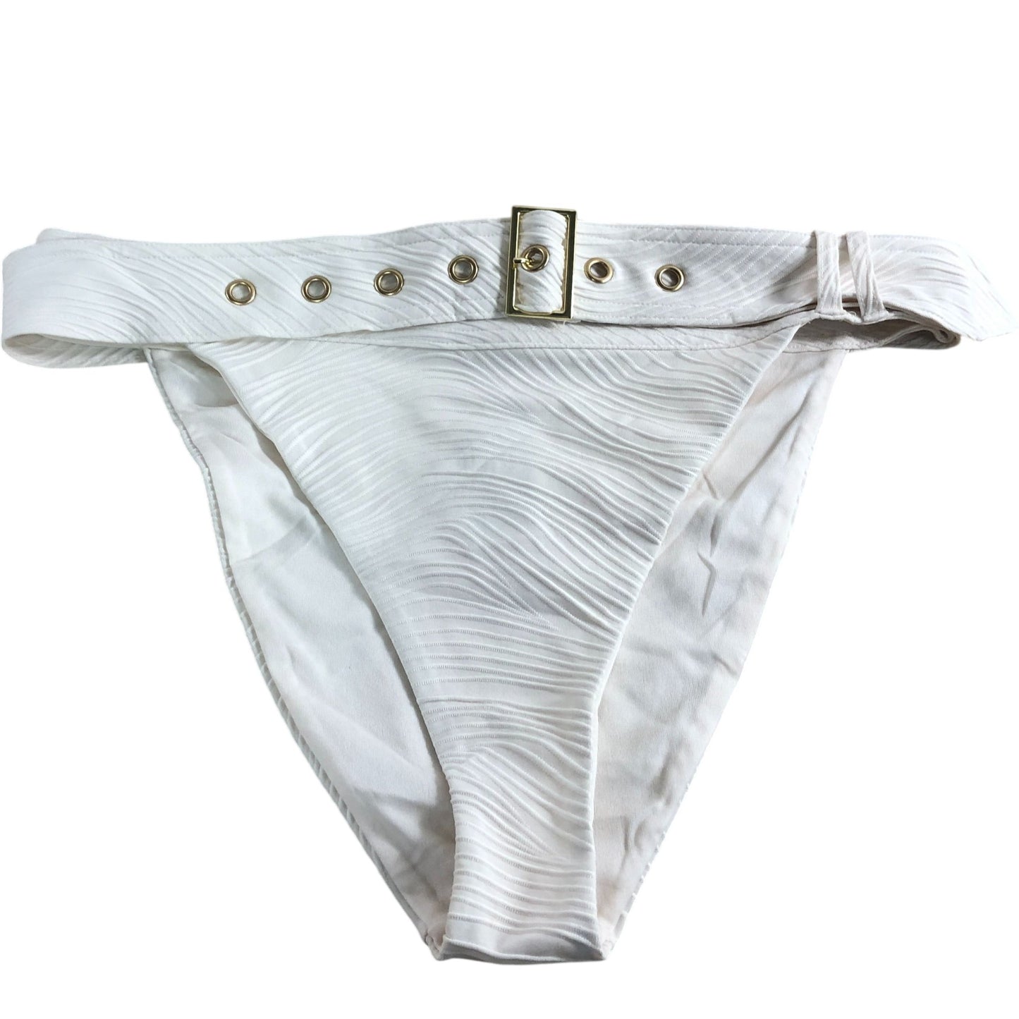 River Island UK16 Women's Classic Bikini Bottoms White Swimwear