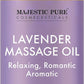 MAJESTIC PURE Lavender Massage Oil 8 Fl Oz All Natural Fragrance Relaxing Aromas