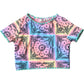 River Island 2-3 Years Baby Toddler Top T-Shirt Colourful Pattern Short Sleeve