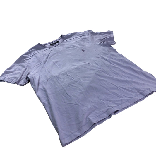 French Connection Men's T-Shirt Casual Crew Neck Purple Cotton Short Sleeve XL