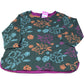 Weird Fish Organic Cotton Tunic Top Size 16 Women's Floral Print Fir Green