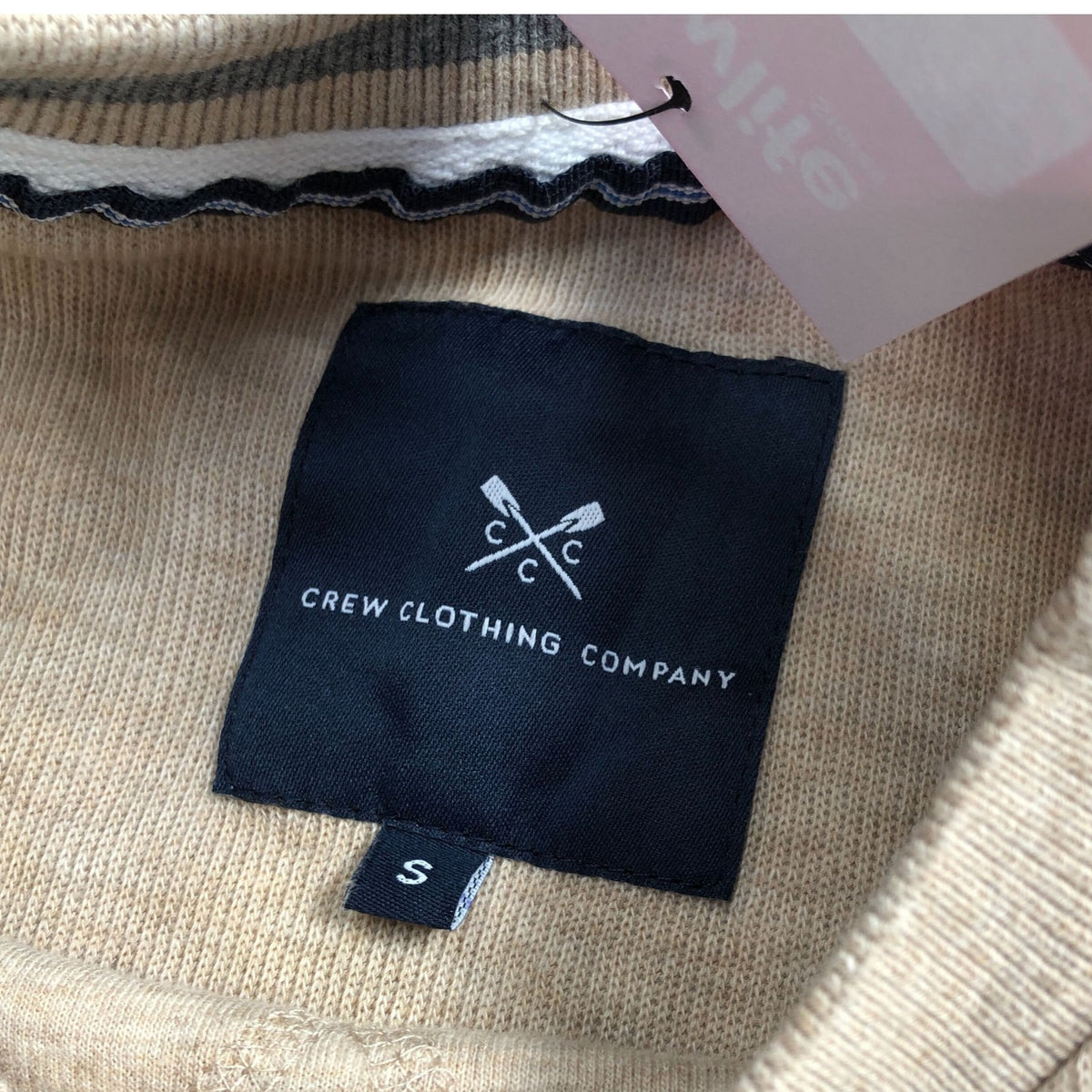 Crew Clothing Company Casual Beige Cotton Sweatshirt Size S