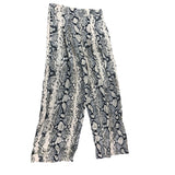 River Island Snakeskin Trousers UK8 Women's Cream Stretch Fabric Fashion