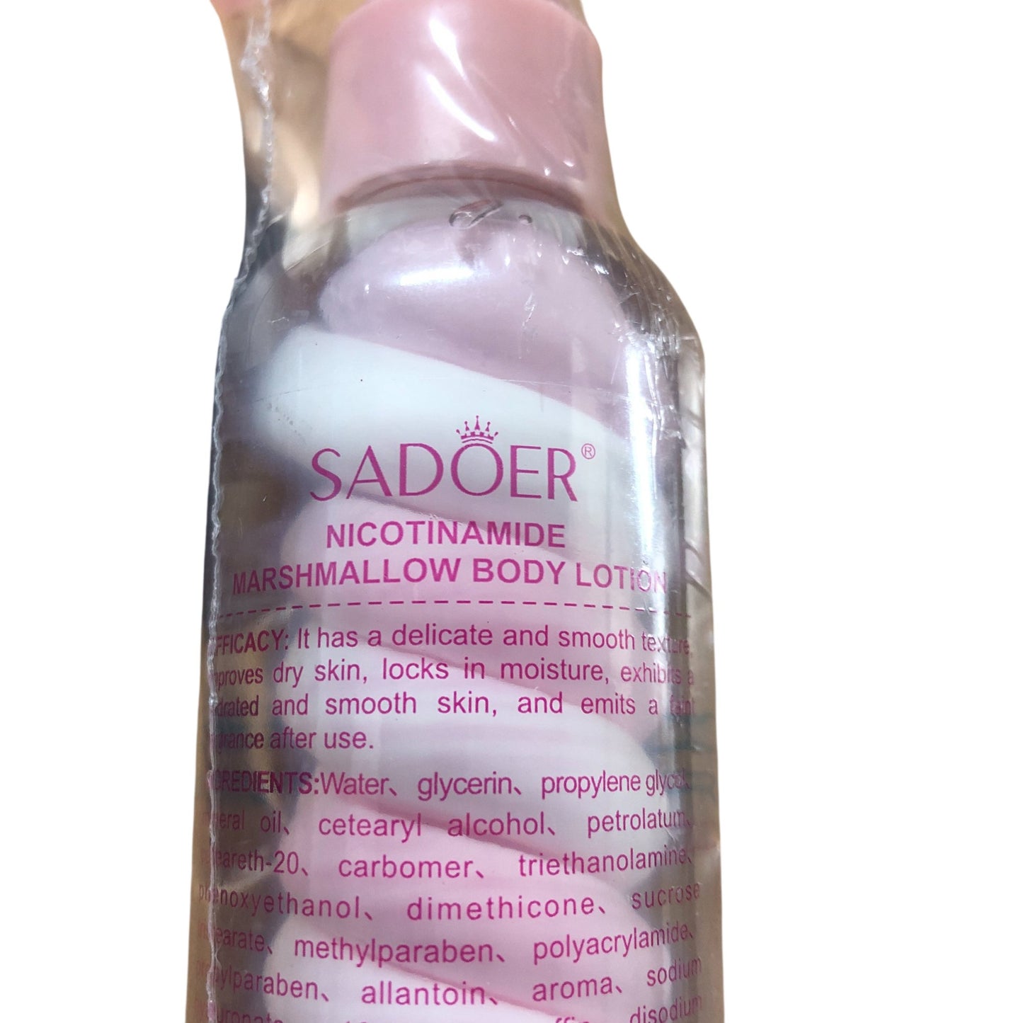 SADOER Nicotinamide Marshmallow Body Lotion 200ml Hydrating Skin Care Product