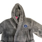 Bath Rugby Hooded Robe Kids Size 7-8 Years Soft Fleece Grey
