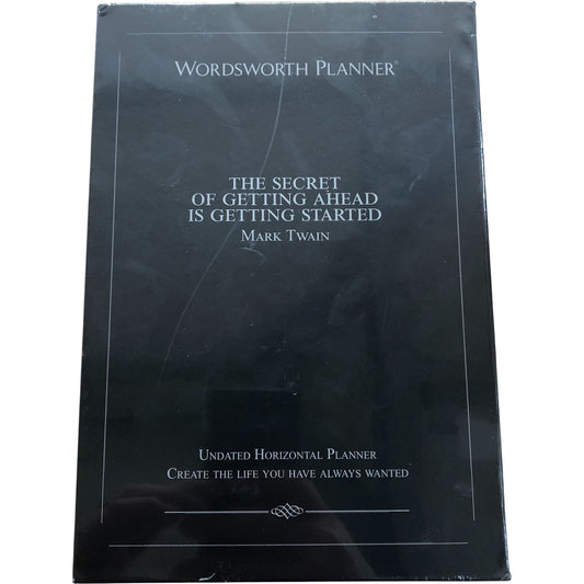 Wordsworth Planner A5 1 Year Black Goal Setting Organizer with Features Sealed