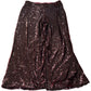 Sequin Maxi Skirt UK16 Women's Burgundy Shimmer Long Party Evening Wear
