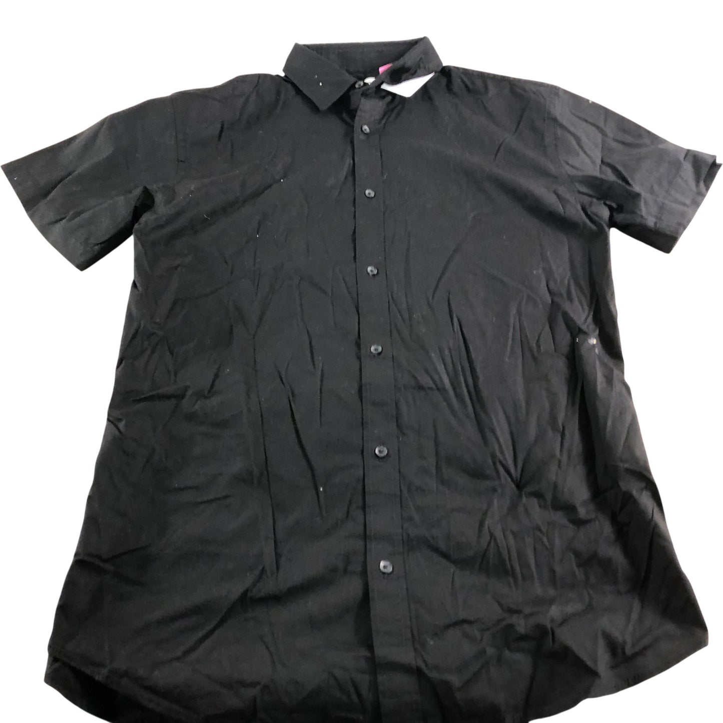 Jack & Jones Short Sleeve Shirt Men's Casual Black Cotton Blend Medium