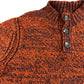 Albany Twisted Button Neck Sweater XL Men's DK Orange
